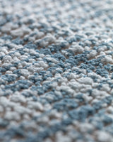 Weicher Polyester-Teppich – Modernes graues Krabbenmuster mit Fransenrändern