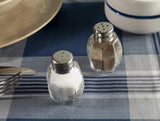 Ensemble de 2 Shakers en Verre et Métal - Accent Contemporain pour la Table