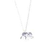 Elegant 925 Sterling Silver Dainty Elephant Charm Pendant Necklace