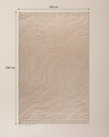 Embossed Textured Area Rug - Modern Plush Floor Carpet