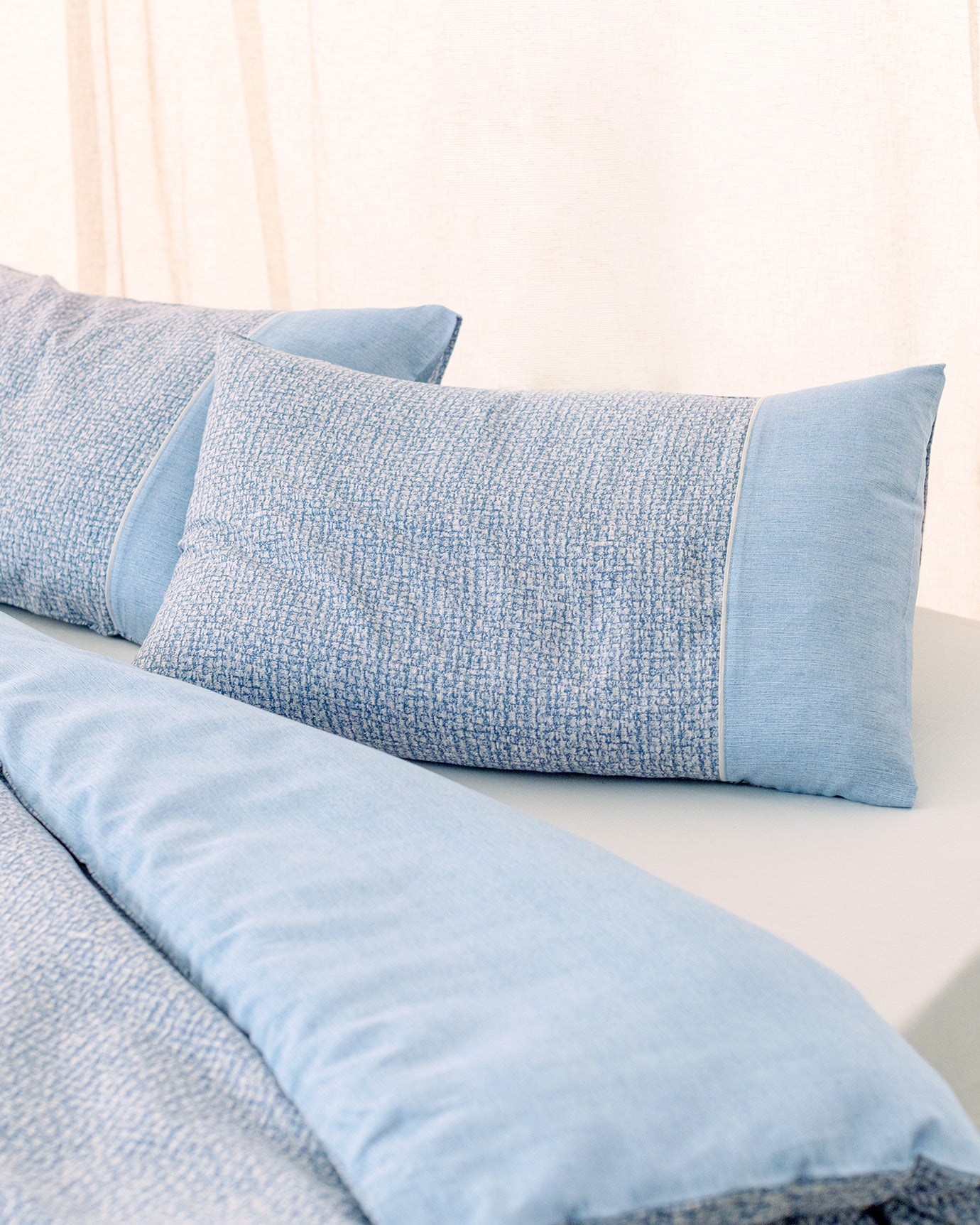 100% Cotton King Size Duvet Cover Set - Orpen Crepe Weave