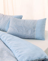 100% Cotton King Size Duvet Cover Set - Orpen Crepe Weave