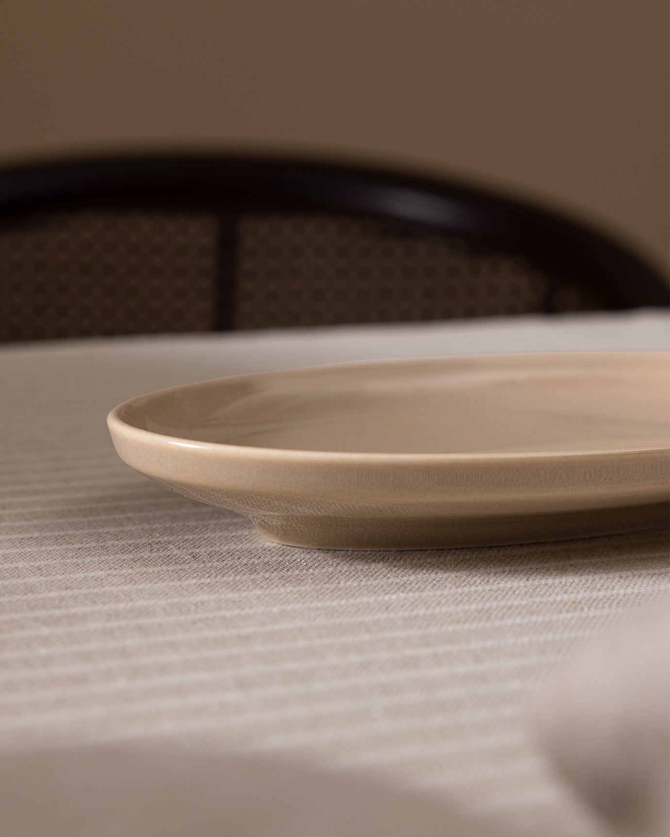 New Bone Porcelain Oval Serving Plate - Aurea Collection