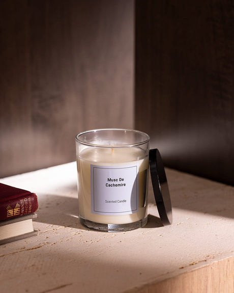 Black Scented Glass Jar Candle - 190g Home Fragrance