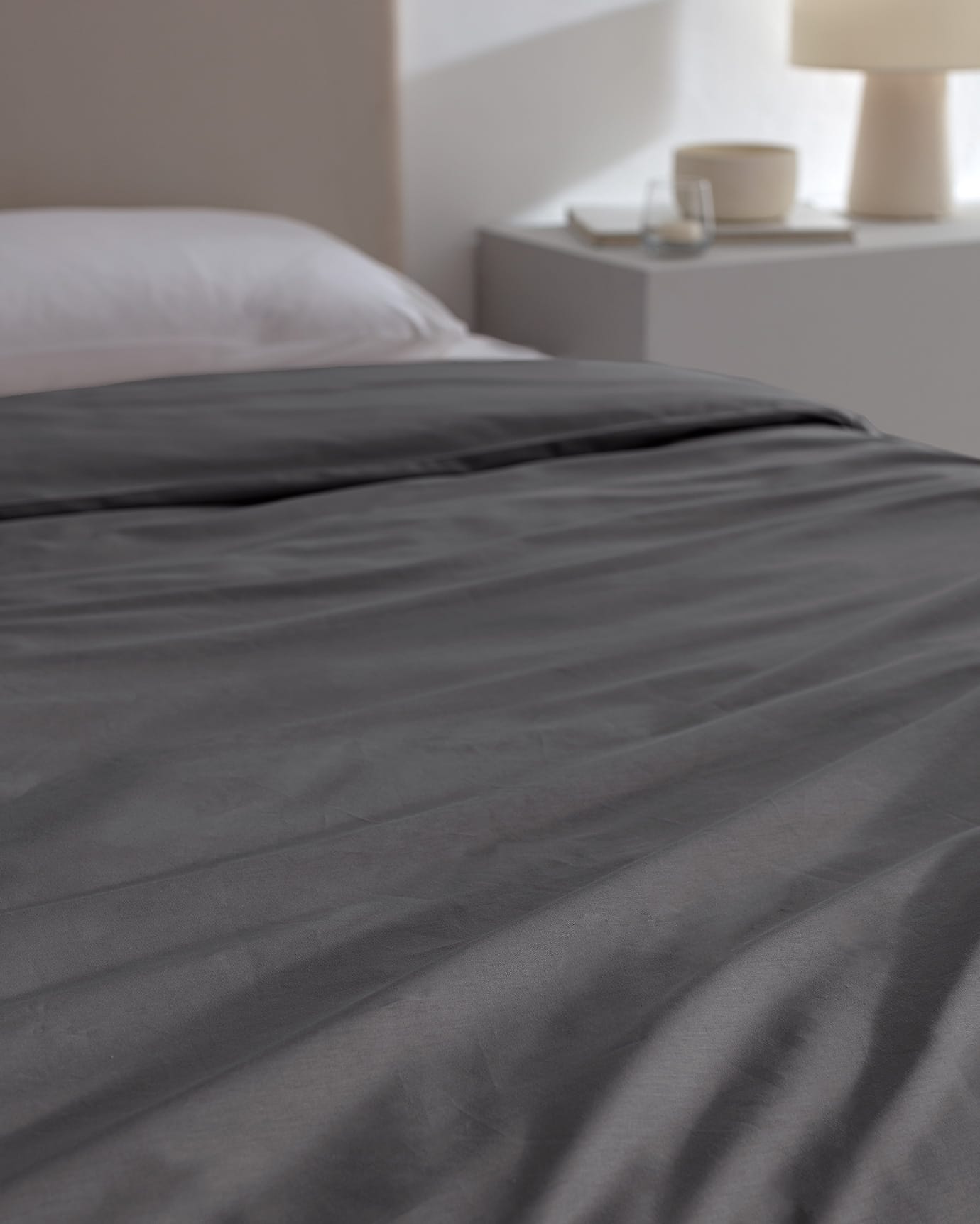 King Size 100% Ranforce Cotton Solid Duvet Cover