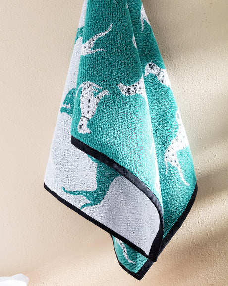 100% Cotton Face Towel - Dalmatian Yarn-Dyed Pattern