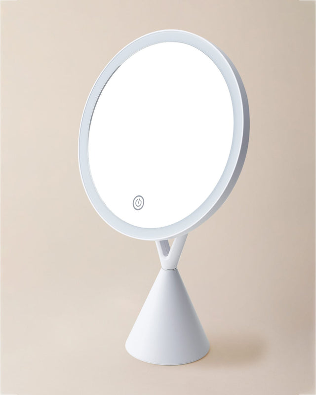 Sleek Glass LED Mirror - Adjustable Illumination for Modern Spaces