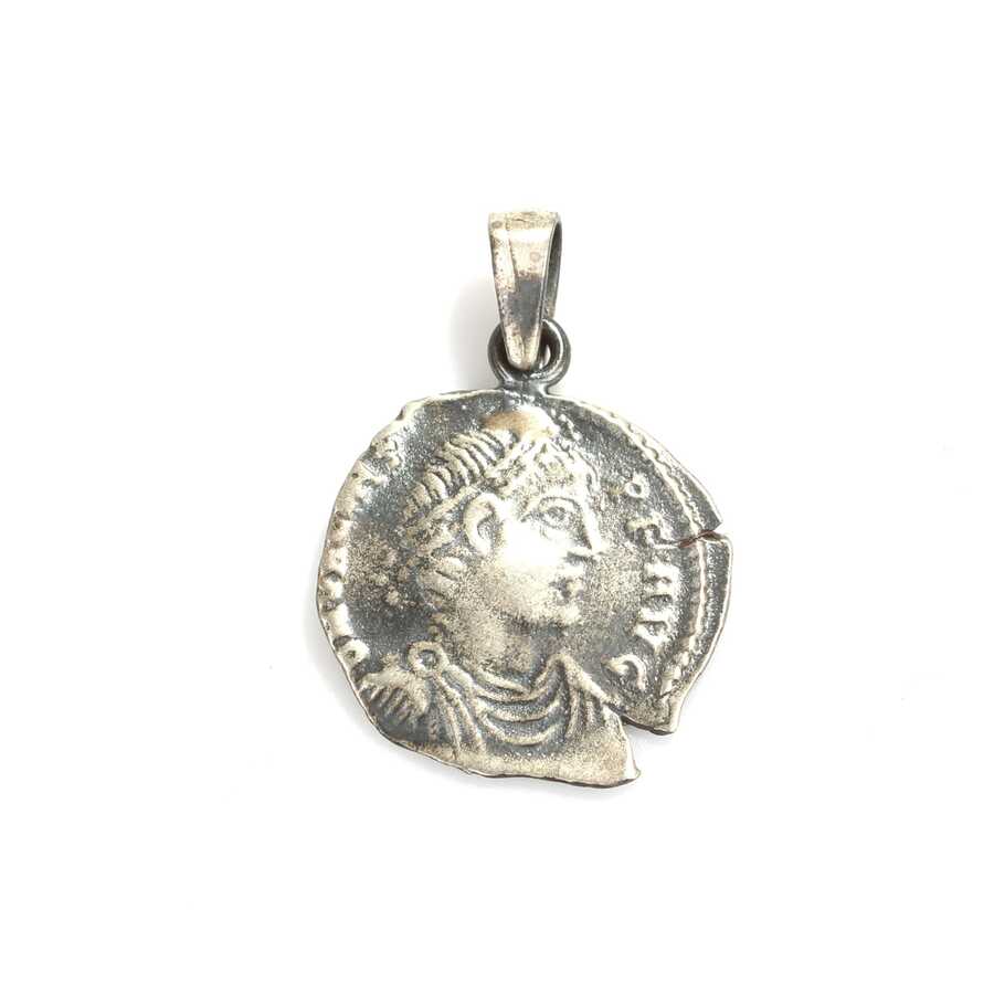 925 Sterling Silver Caesar Pendant - Ancient Roman Style
