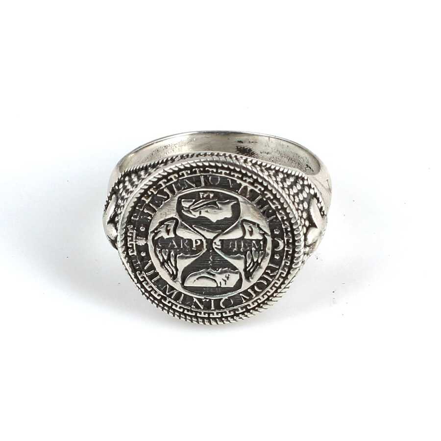 Professional 925 Sterling Silver Engraved Men's Ring