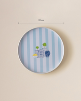 Colorful Plastic Round Serving Tray - Modern & Versatile Design