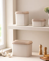Lucca 3-Piece Food Storage Container Set - Airtight Meal Prep & Kitchen Organization