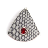 Premium Red Gemstone Teardrop Necklace Pendant