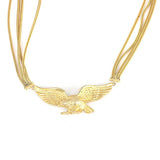925 Sterling Silver Eagle Necklace - Bold Multi-Chain Design