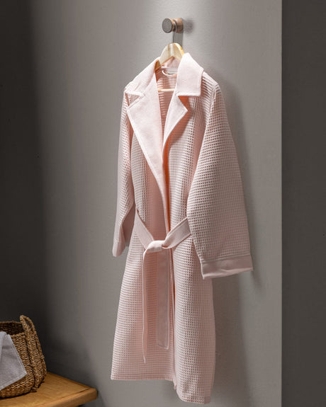 Unisex 100% Cotton Luxury Bathrobe - Powder Pink