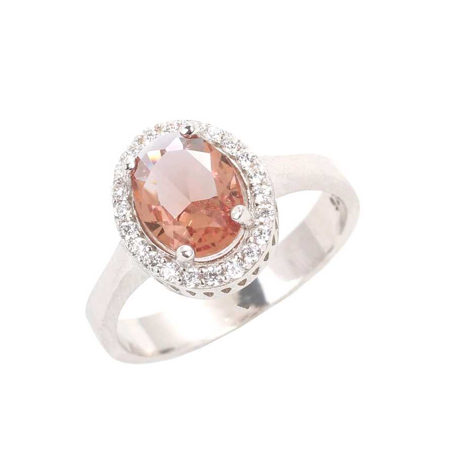 925 Sterling Silver Oval Zultanite Ring with Color-Changing Gemstone