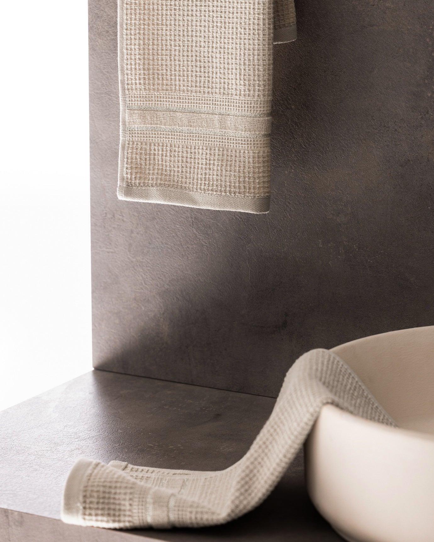 Soft Absorbent 100% Cotton Hand Towel Set - 2 Pack