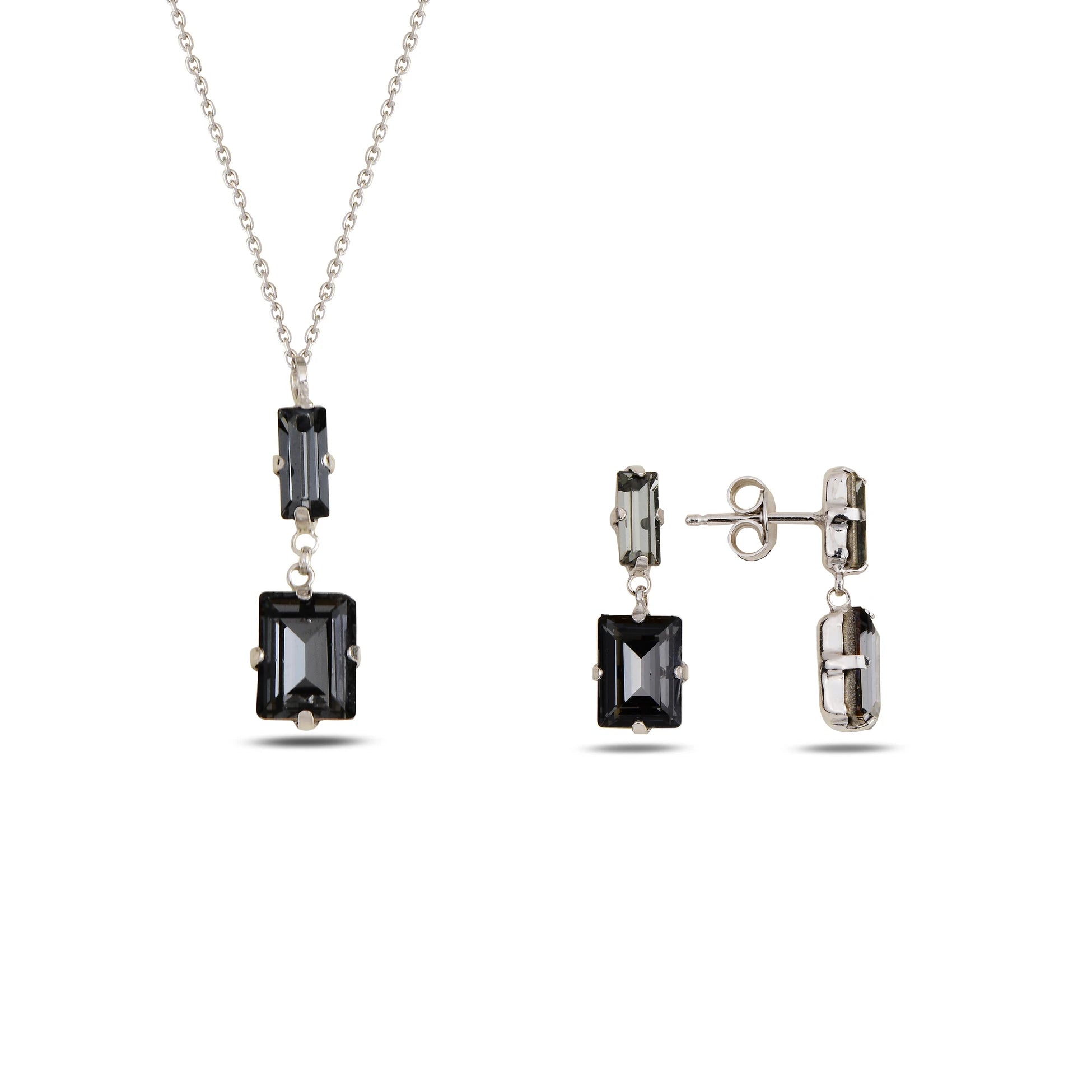 Funkelndes Baguette-Schmuckset – Minimalistisches & Elegantes Design