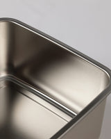 大型スチール食品保存容器、3200ml、ソフトベージュ