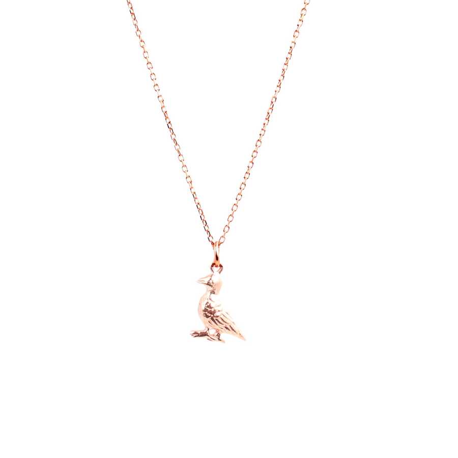 Exquisite 925 Sterling Silver Duck Charm Necklace
