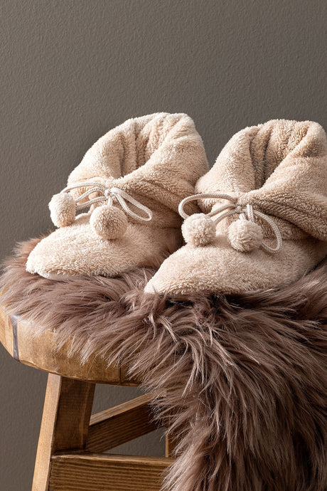 Women's Plush Cozy Slipper Boots - Indoor Warm Home Footwear