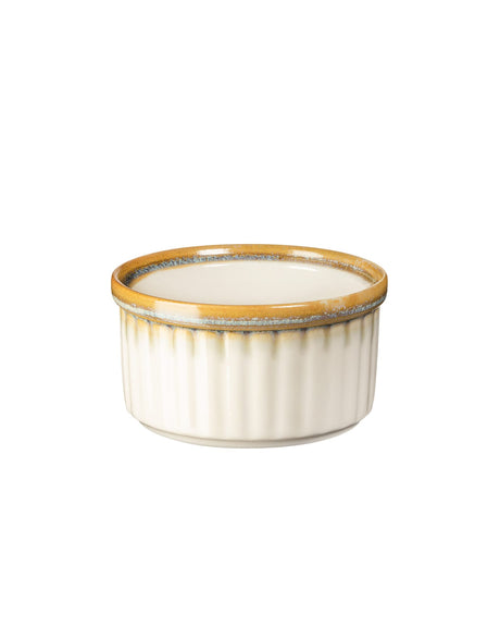 Artisanal Porcelain 2-Piece Soufflé Set - Rustic Cream & Earth Tones