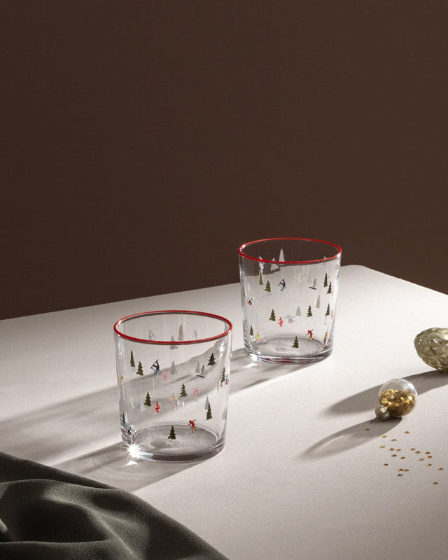 Clear Glass 4-Piece Water Glass Set - Sleek & Modern Geometric Design