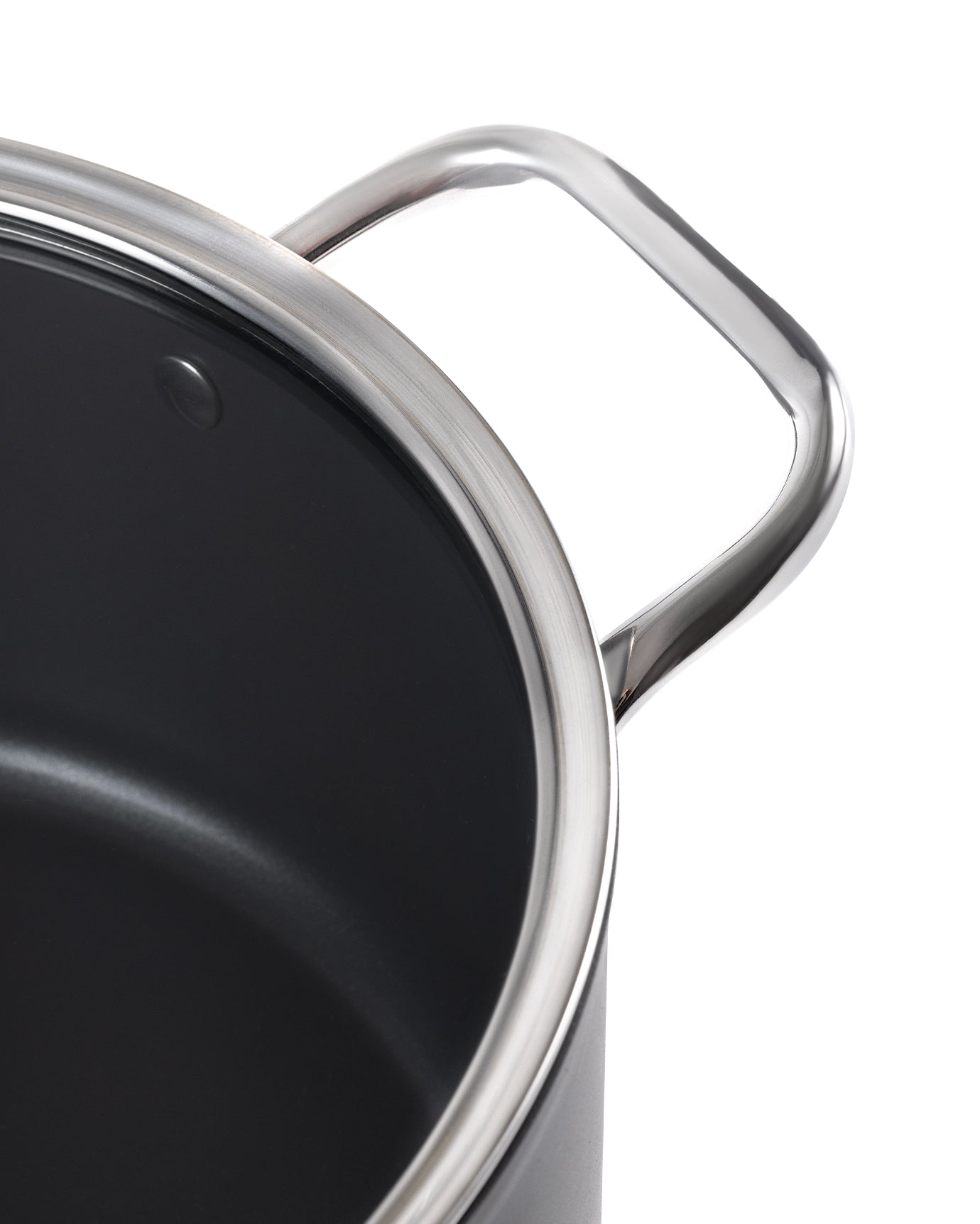 Professional Titanium Nonstick Deep Cooking Pot, 22 cm, Anthracite