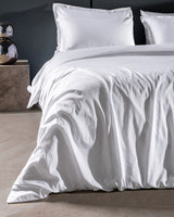 Luxury 100% Cotton Sateen King Size - Striped Duvet Cover Set