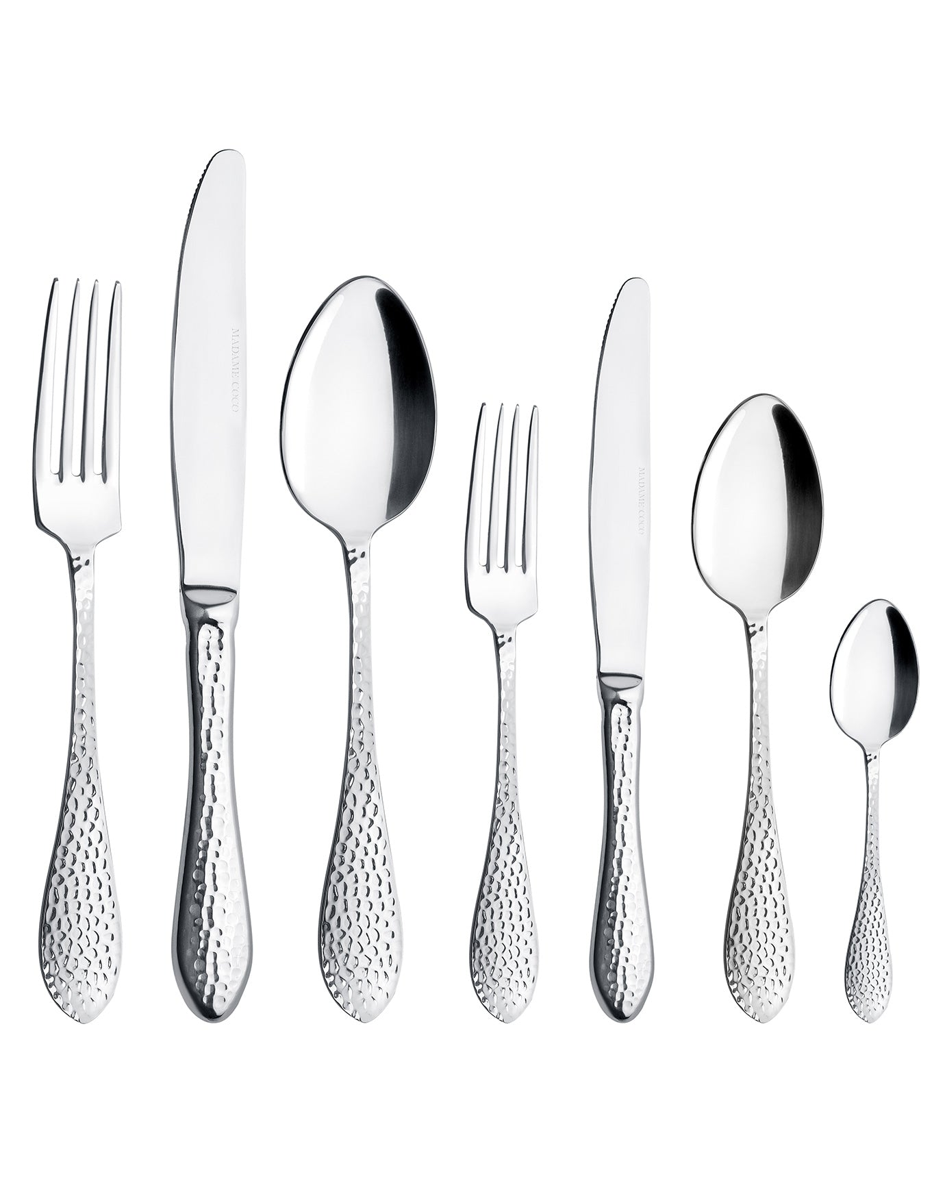 Stainless Steel 84-Piece Flatware Set - La Rose Silver Design