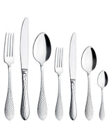 Stainless Steel 84-Piece Flatware Set - La Rose Silver Design