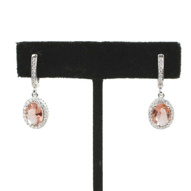 925 Sterling Silver Oval Zultanite & Zircon Color-Change Drop Earrings