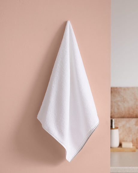 Premium Cotton Face Towel - Elegant Crocheted Trim