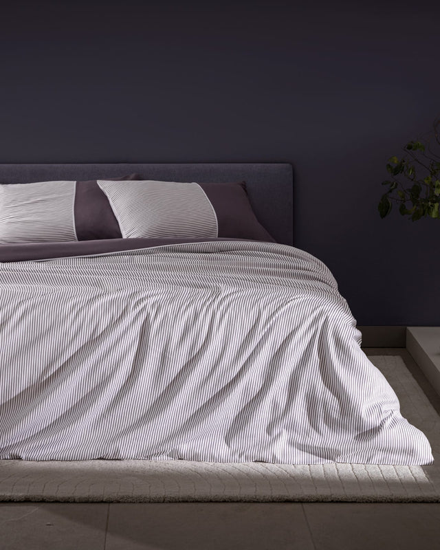 Cotton Double Duvet Cover Set - Printed Sateen