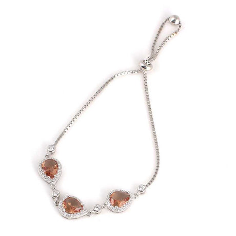 Fine 925 Sterling Silver Adjustable Zultanite Drop Cluster Bracelet