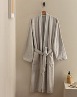 Unisex Kimono Bathrobe - Plush Absorbent Lounge Robe