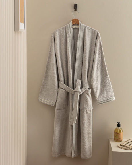 Unisex Kimono Bathrobe - Plush Absorbent Lounge Robe
