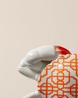 Artistic Resin Figurine - Cabaret Inspired Orange & White Accent