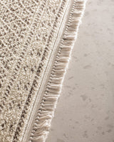 Soft Cream Area Rug for Living Room and Bedroom Decor