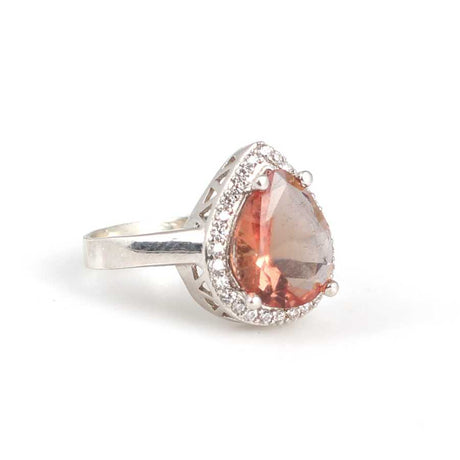 925 Sterling Silver Zultanite & Zircon Teardrop Entourage Ring