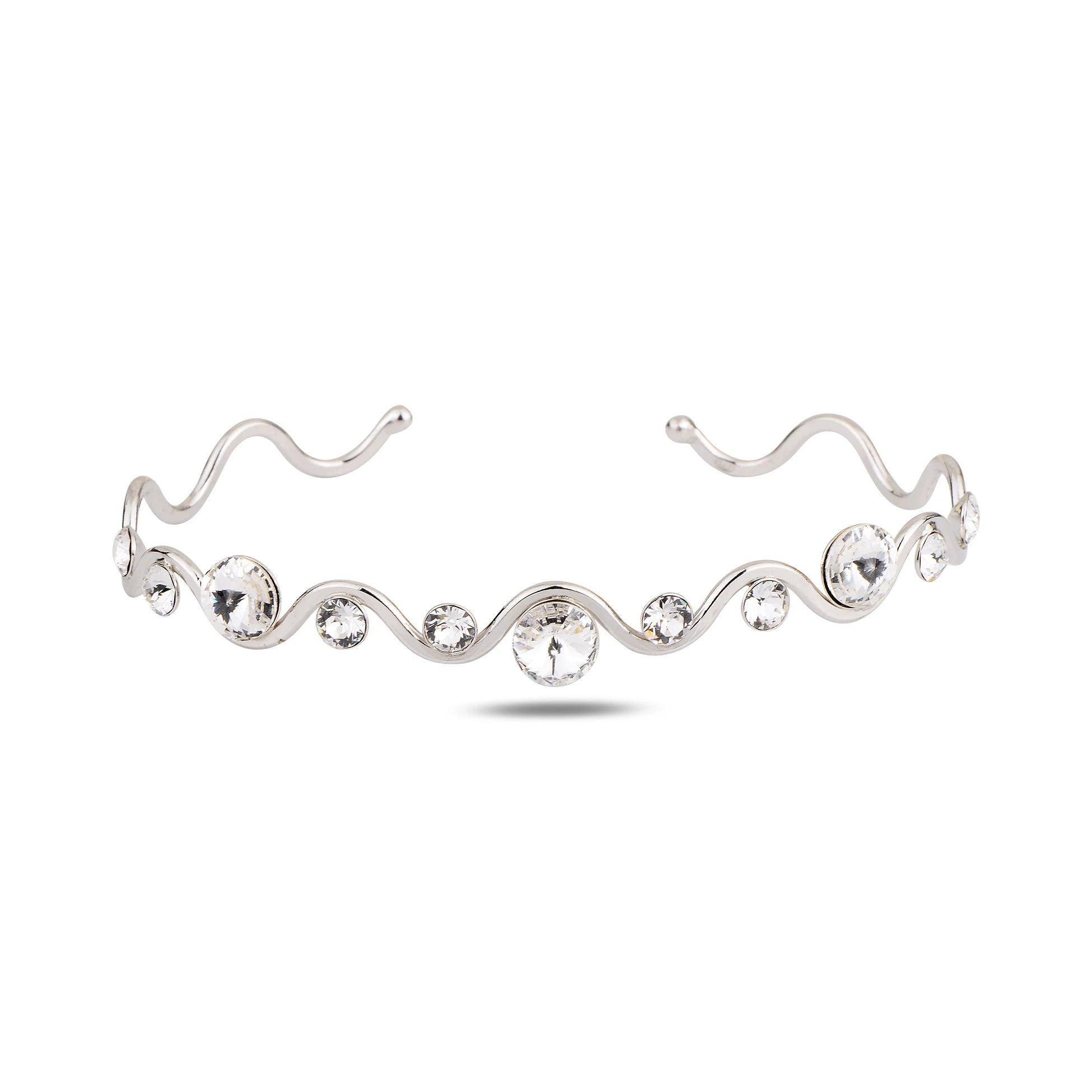 Sterling sølv armbånd med Swarovski-krystal - Tidløst bezel-design