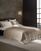 Cotton & Polyester 7-Piece Bedding Set - Gold Accents