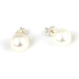 925 Sterling Silver Freshwater Pearl Stud Earrings - Elegant Round