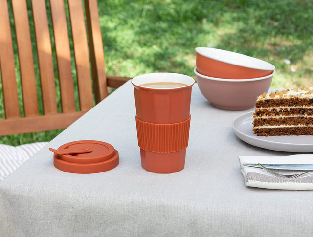 Generous 385ml Terracotta Ceramic Mug
