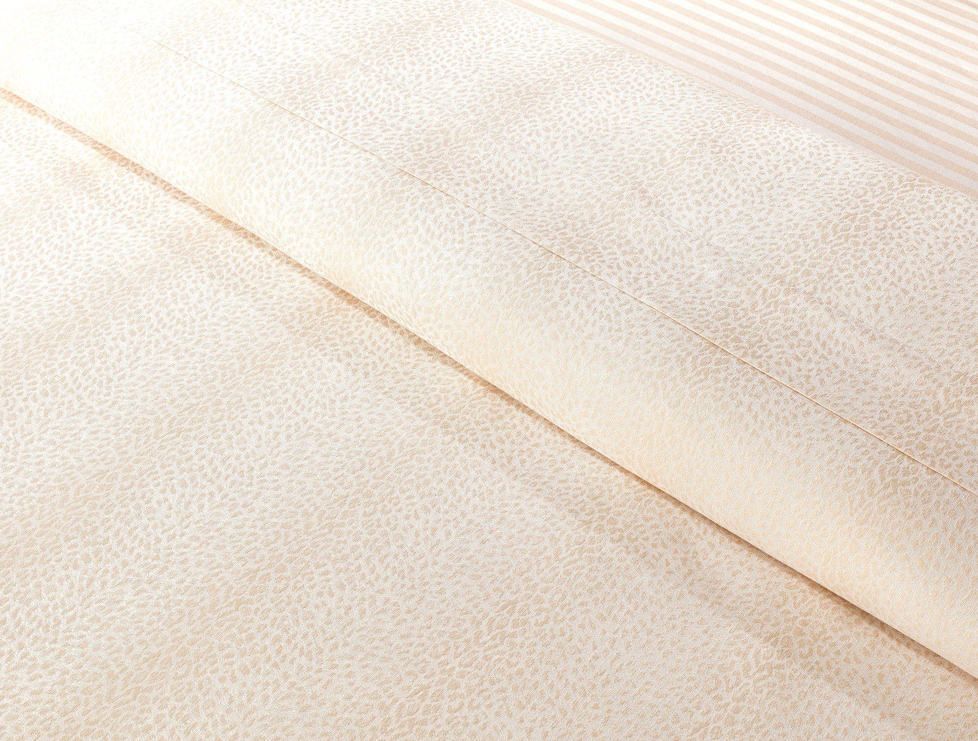 King Size Gold Jacquard Satin Duvet Cover Set
