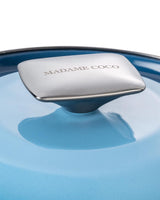 20 cm Blue Deep Saucepan with Lid - Everyday Non-Stick Cookware