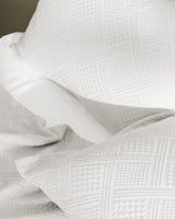 Pure Cotton Double Bedspread Set - Geometric Triangle Pattern