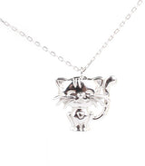 925 Sterling Silver Cute Cat Pendant Necklace - Minimalist Charm