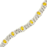 Premium 925 Sterling Silver Eight Stone Citrine Bracelet
