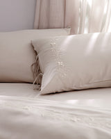 Loris Double 100% Cotton Embroidered Duvet Cover Set