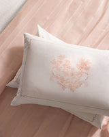 King Size 100% Cotton Pique Bedding Set, Blush Pink
